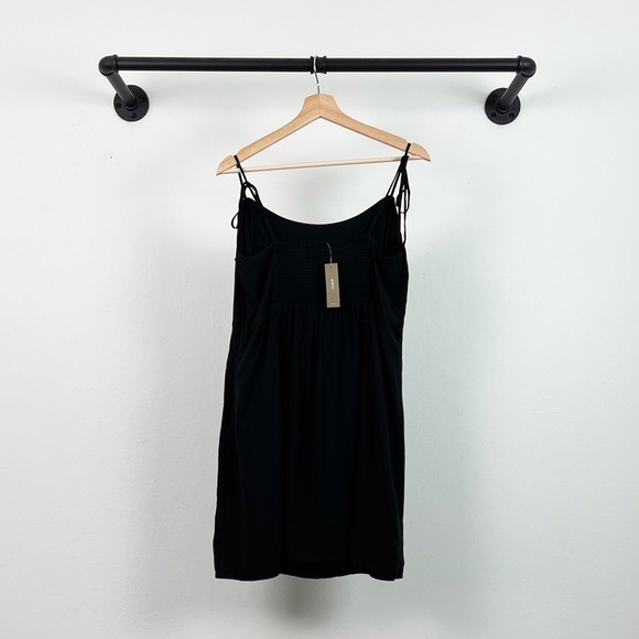 NWT J. Crew Kuaui Tie Strap Mini Dress in Black - Picture 5 of 7